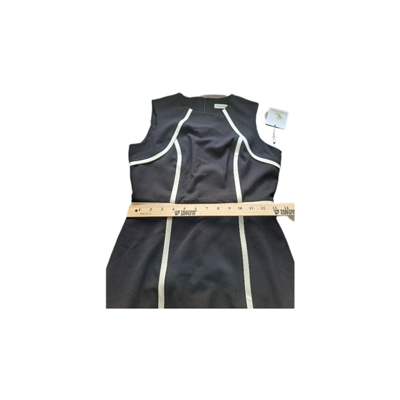 🔥Calvin Klein Black/White Sleevless Sheath Dress Size 2P NWT - Picture 4 of 12